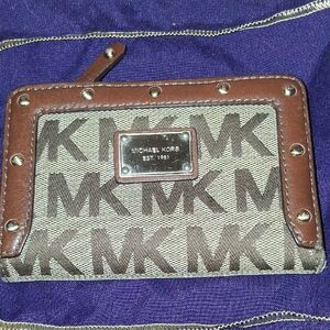 Michael Kors Brown and Cream Logo Wallet
